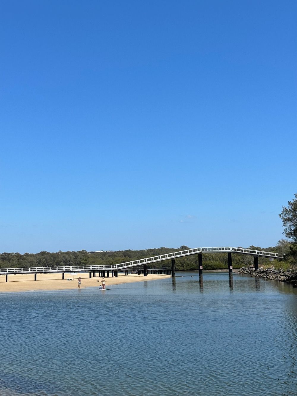 The footbridge over the river at South West Rocks on the Mid North Coast